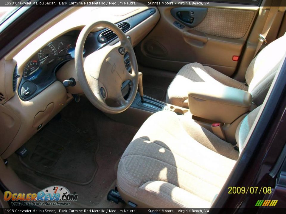 1998 Chevrolet Malibu Sedan Dark Carmine Red Metallic / Medium Neutral Photo #5