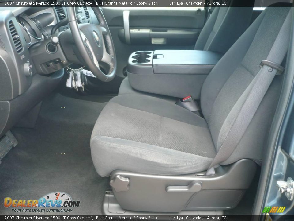 2007 Chevrolet Silverado 1500 LT Crew Cab 4x4 Blue Granite Metallic / Ebony Black Photo #9