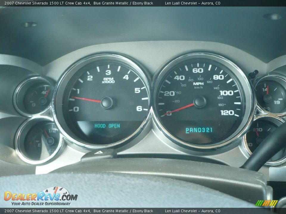 2007 Chevrolet Silverado 1500 LT Crew Cab 4x4 Blue Granite Metallic / Ebony Black Photo #19