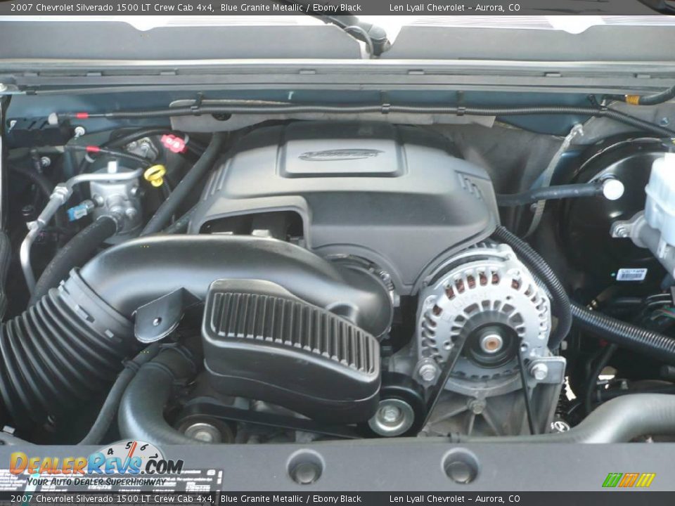 2007 Chevrolet Silverado 1500 LT Crew Cab 4x4 Blue Granite Metallic / Ebony Black Photo #21