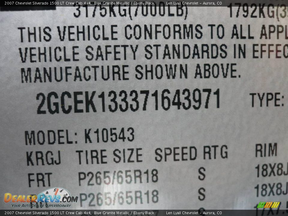2007 Chevrolet Silverado 1500 LT Crew Cab 4x4 Blue Granite Metallic / Ebony Black Photo #31