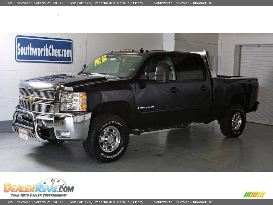 2009 Chevrolet Silverado 2500HD LT Crew Cab 4x4 Imperial Blue Metallic / Ebony Photo #1