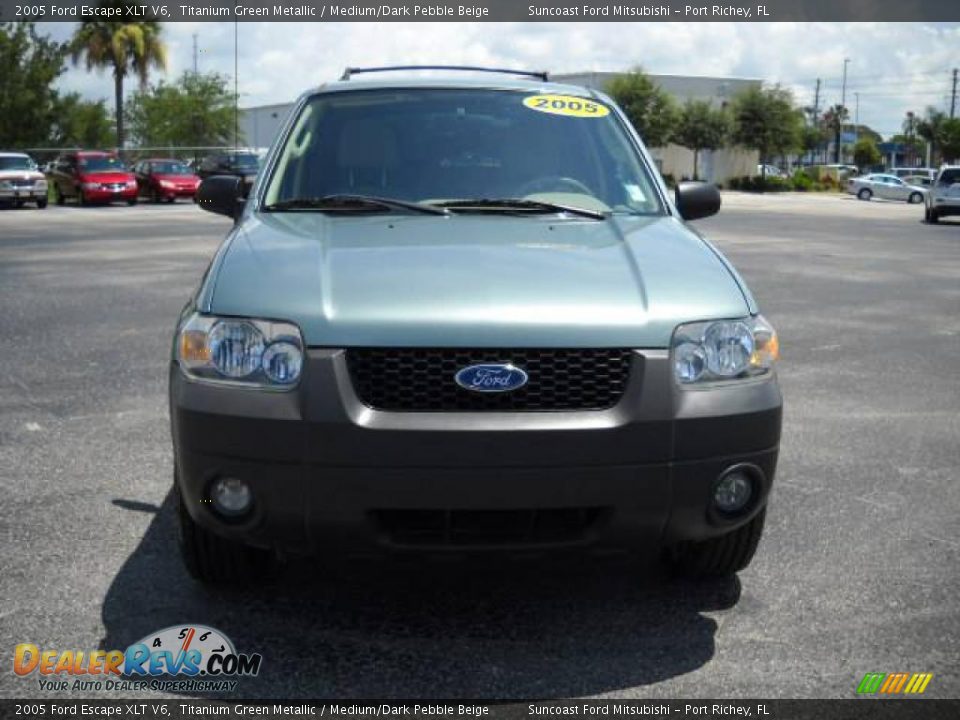 2005 Ford Escape XLT V6 Titanium Green Metallic / Medium/Dark Pebble Beige Photo #12