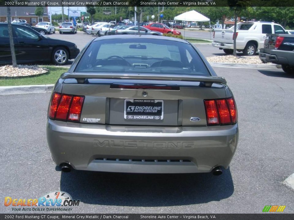 2002 Ford Mustang GT Coupe Mineral Grey Metallic / Dark Charcoal Photo #5