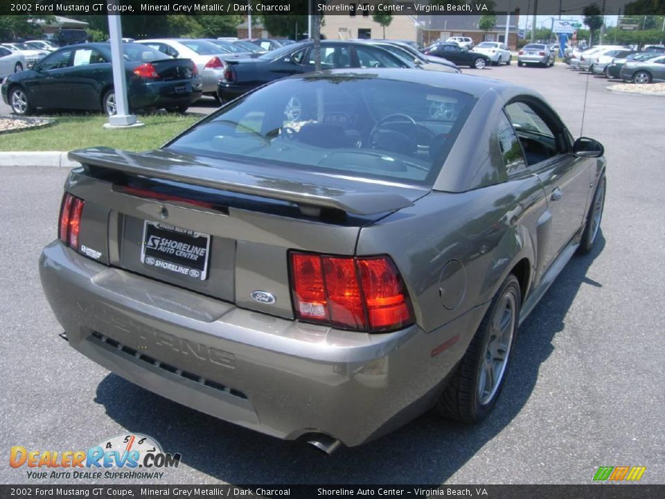 2002 Ford Mustang GT Coupe Mineral Grey Metallic / Dark Charcoal Photo #6