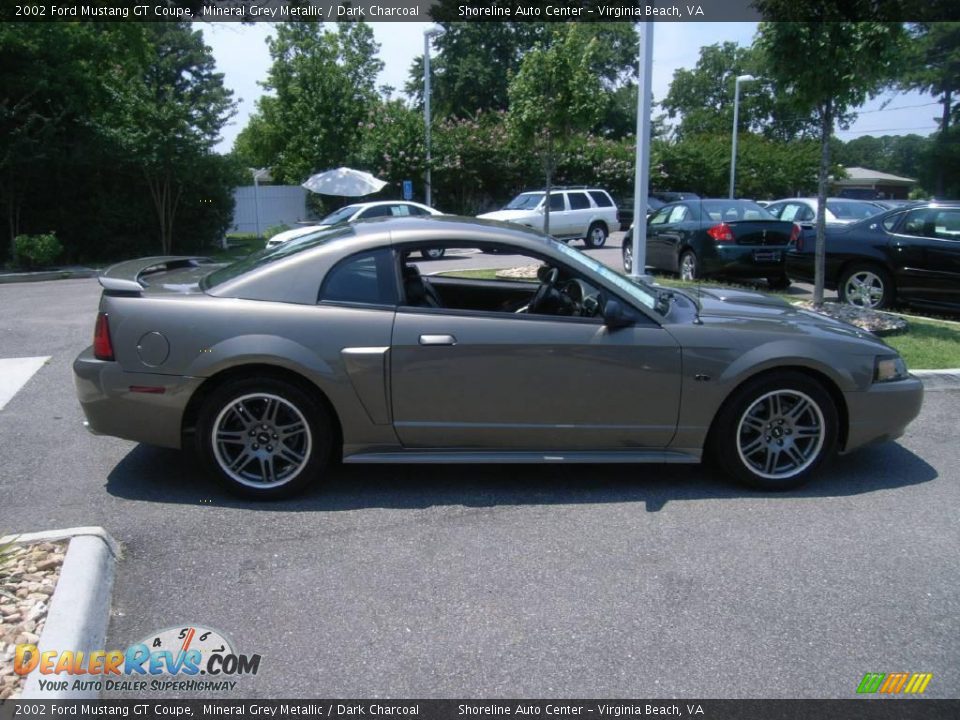 2002 Ford Mustang GT Coupe Mineral Grey Metallic / Dark Charcoal Photo #7
