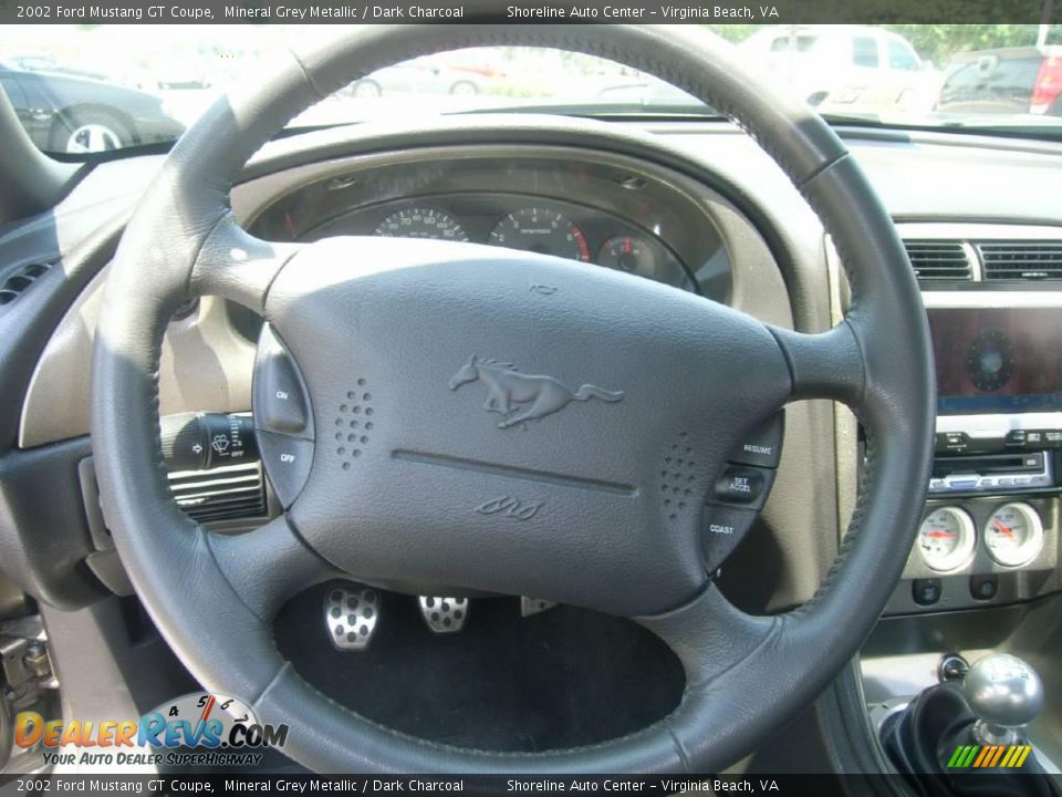 2002 Ford Mustang GT Coupe Mineral Grey Metallic / Dark Charcoal Photo #10
