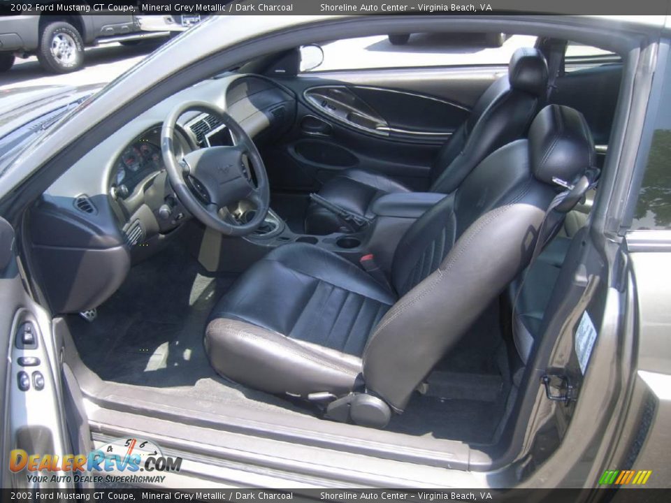 2002 Ford Mustang GT Coupe Mineral Grey Metallic / Dark Charcoal Photo #13