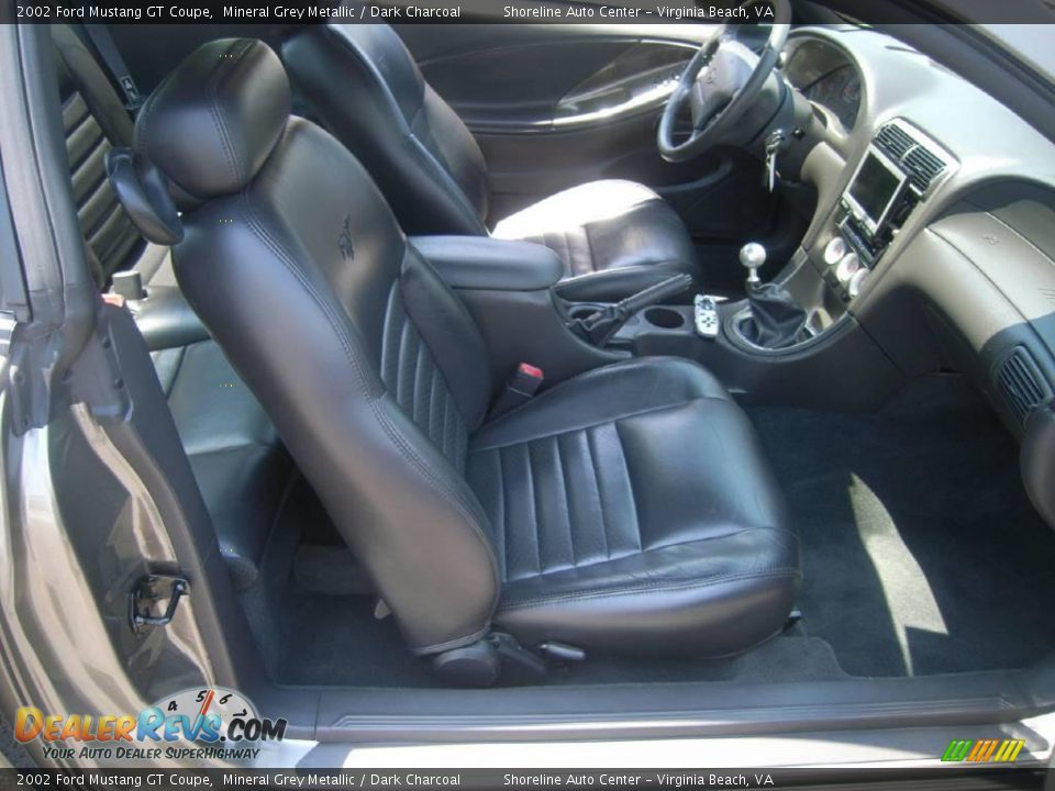 2002 Ford Mustang GT Coupe Mineral Grey Metallic / Dark Charcoal Photo #18