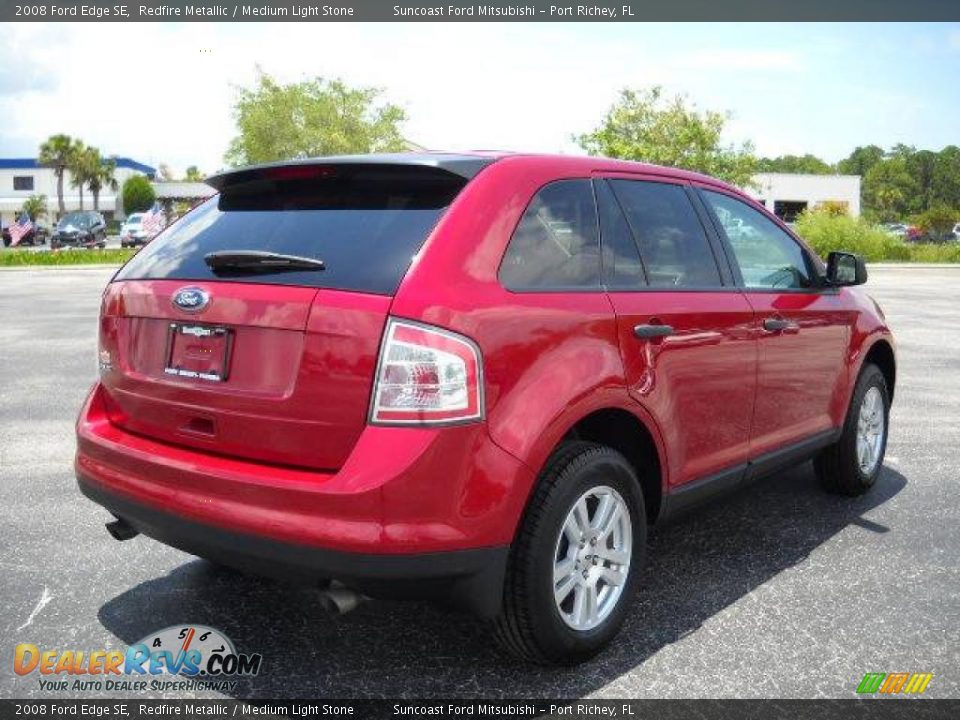 2008 Ford Edge SE Redfire Metallic / Medium Light Stone Photo #4