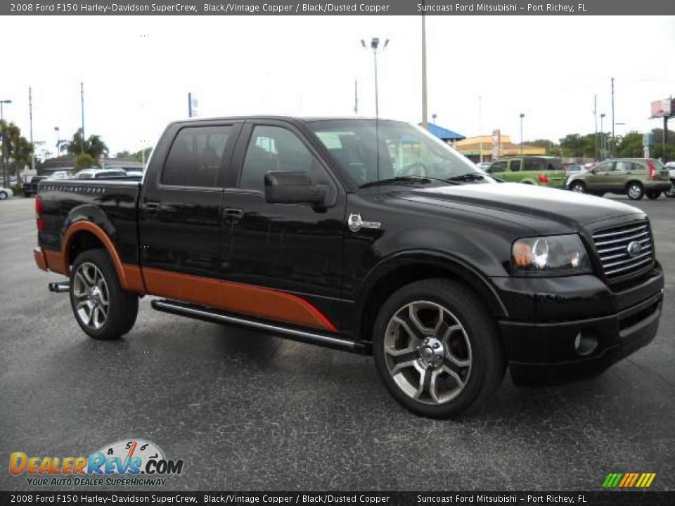 2008 Ford F150 Harley-Davidson SuperCrew Black/Vintage Copper / Black/Dusted Copper Photo #11