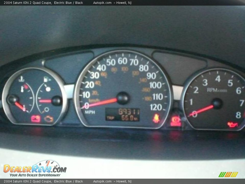 2004 Saturn ION 2 Quad Coupe Electric Blue / Black Photo #13