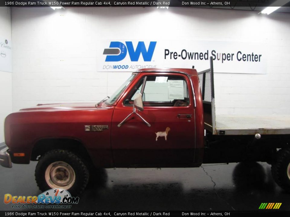 1986 Dodge Ram Truck W150 Power Ram Regular Cab 4x4 Canyon Red Metallic / Dark Red Photo #1