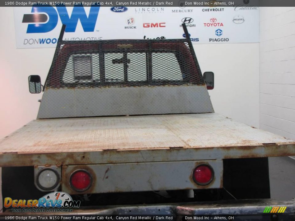 1986 Dodge Ram Truck W150 Power Ram Regular Cab 4x4 Canyon Red Metallic / Dark Red Photo #3