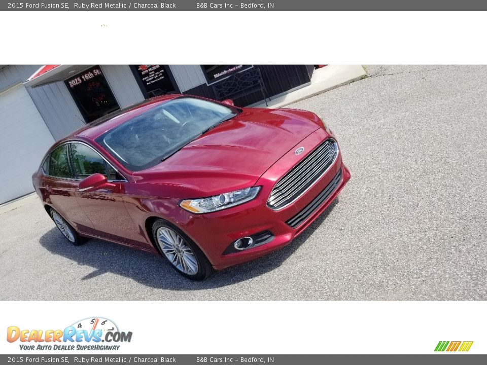 2015 Ford Fusion SE Ruby Red Metallic / Charcoal Black Photo #2