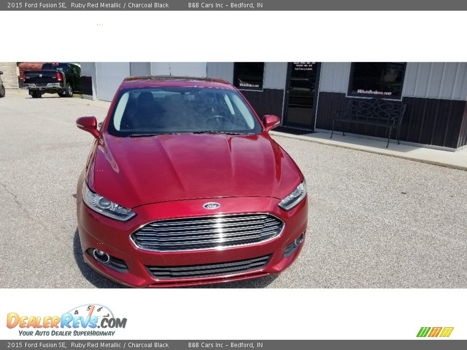 2015 Ford Fusion SE Ruby Red Metallic / Charcoal Black Photo #3