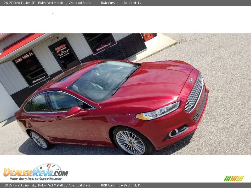 2015 Ford Fusion SE Ruby Red Metallic / Charcoal Black Photo #12