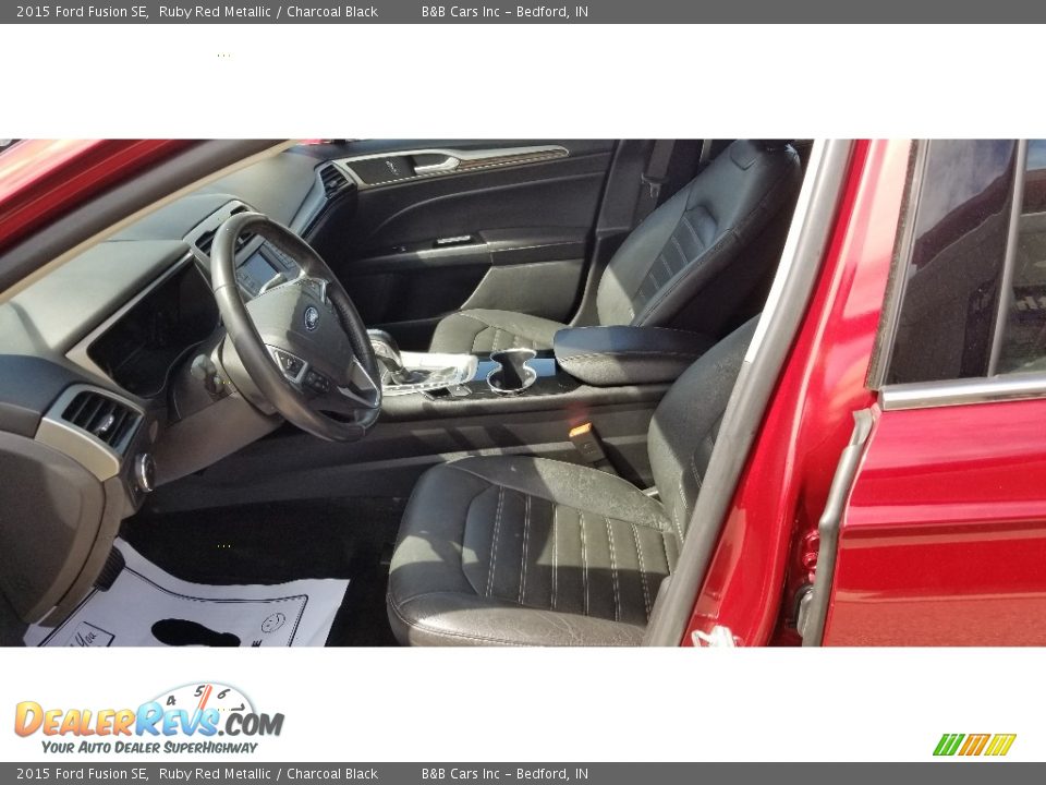 2015 Ford Fusion SE Ruby Red Metallic / Charcoal Black Photo #13
