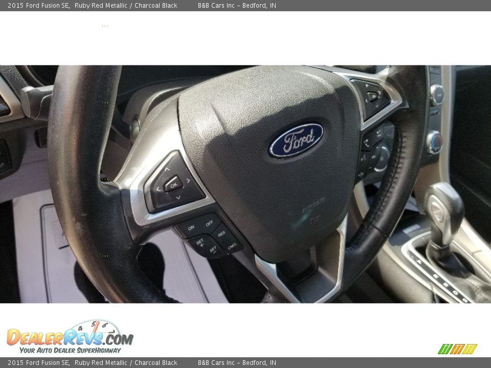 2015 Ford Fusion SE Ruby Red Metallic / Charcoal Black Photo #15