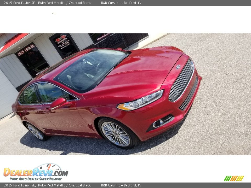 2015 Ford Fusion SE Ruby Red Metallic / Charcoal Black Photo #21