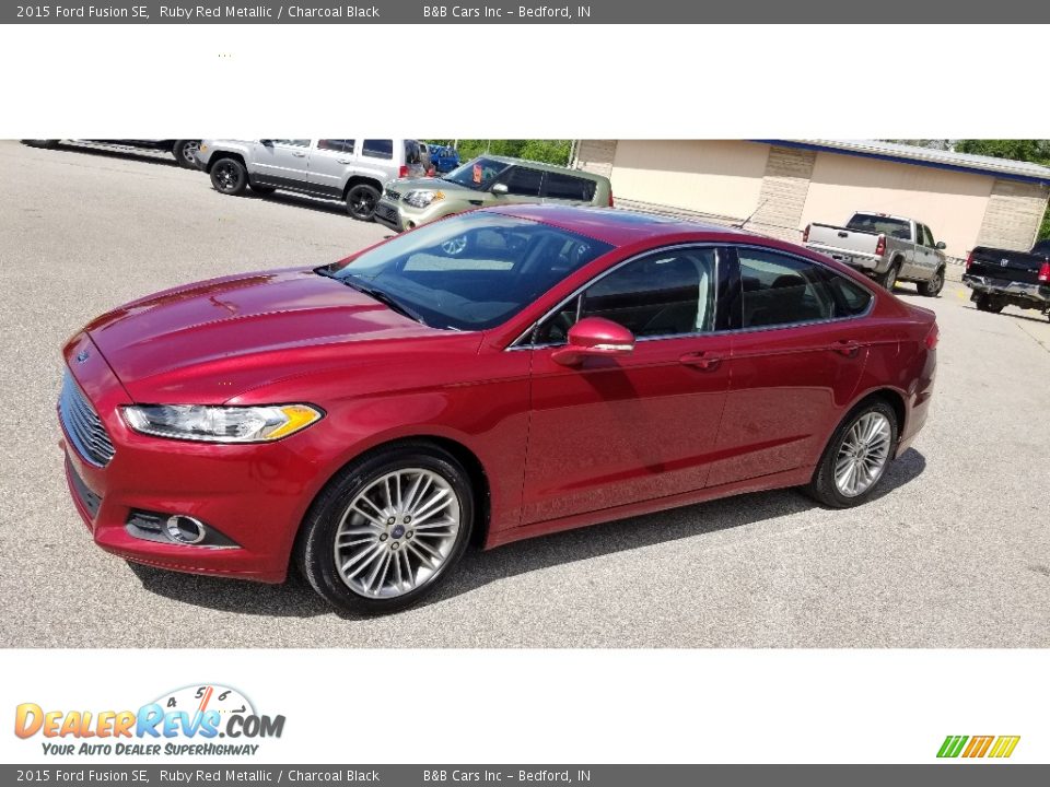 2015 Ford Fusion SE Ruby Red Metallic / Charcoal Black Photo #22