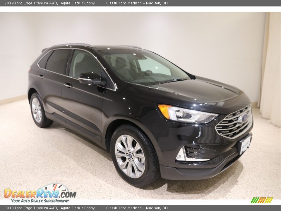 2019 Ford Edge Titanium AWD Agate Black / Ebony Photo #1