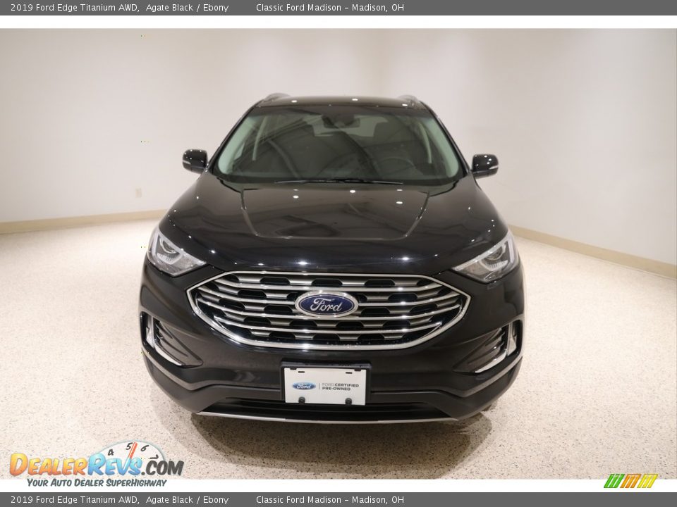 2019 Ford Edge Titanium AWD Agate Black / Ebony Photo #2