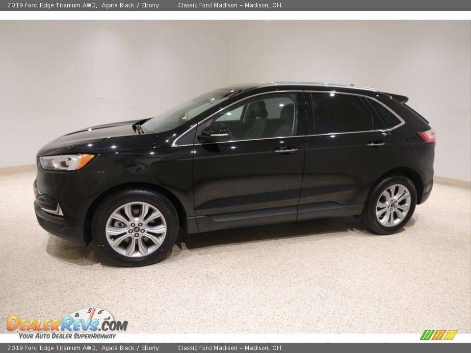 2019 Ford Edge Titanium AWD Agate Black / Ebony Photo #3