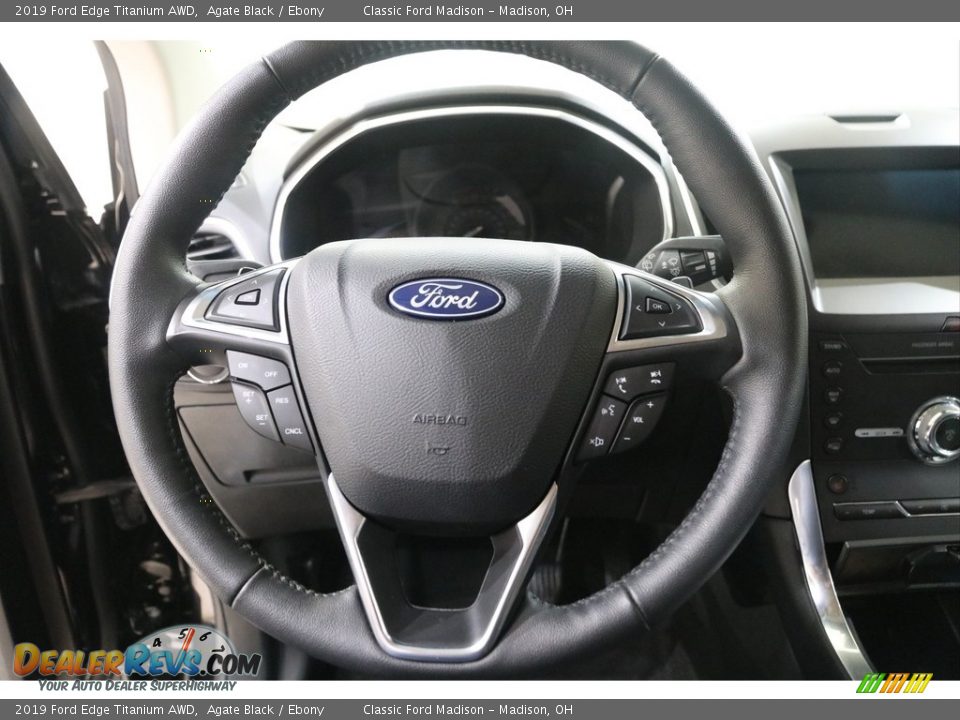 2019 Ford Edge Titanium AWD Agate Black / Ebony Photo #7