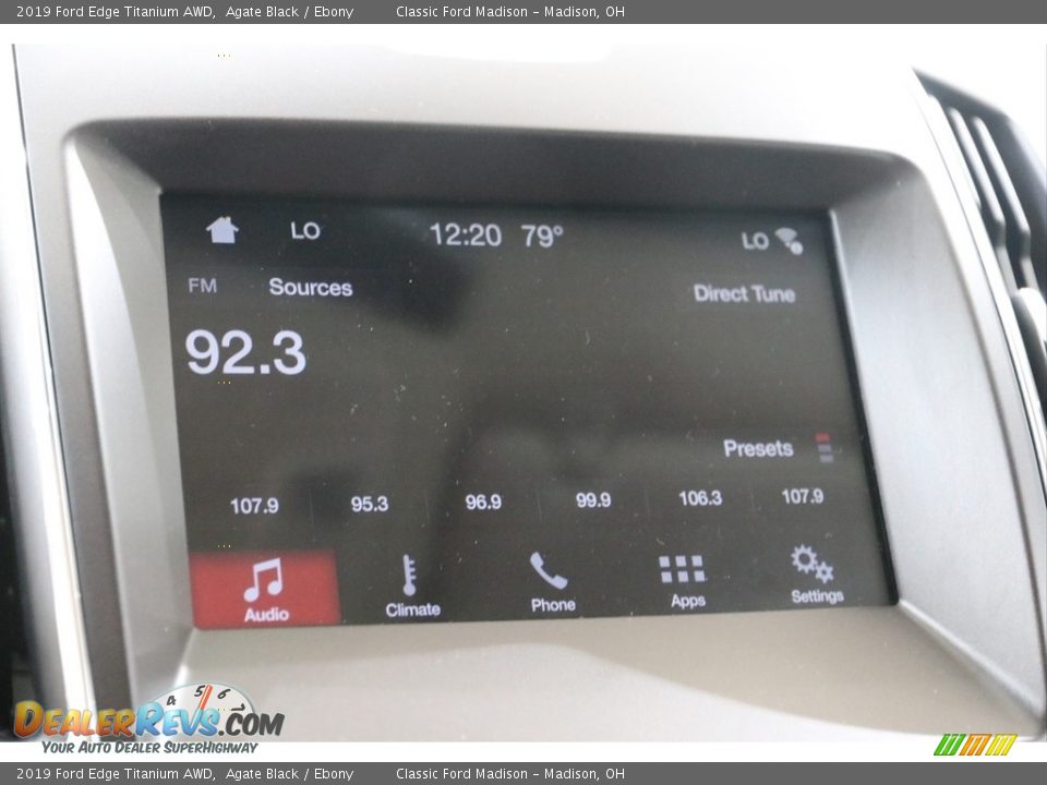 2019 Ford Edge Titanium AWD Agate Black / Ebony Photo #10