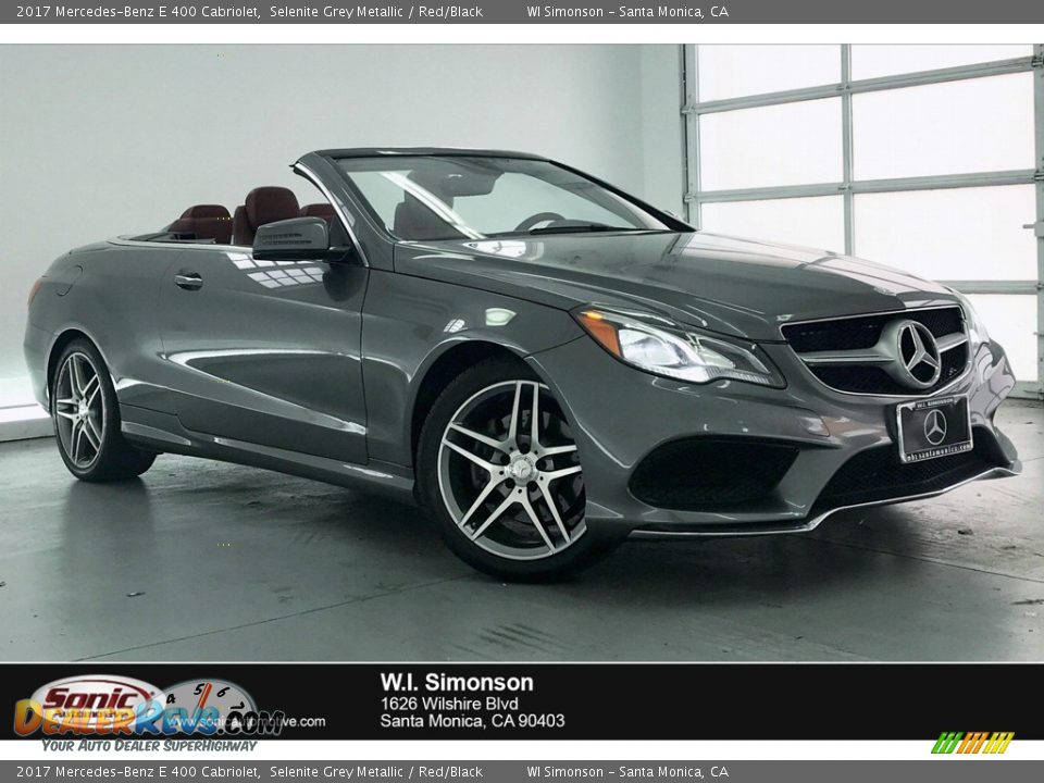 2017 Mercedes-Benz E 400 Cabriolet Selenite Grey Metallic / Red/Black Photo #1