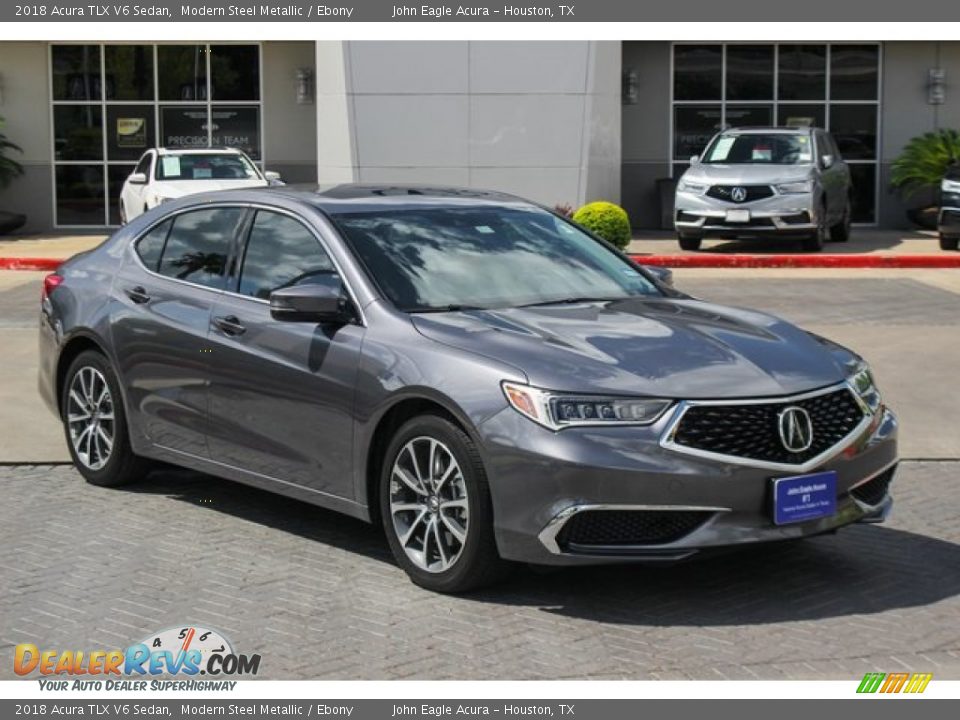 2018 Acura TLX V6 Sedan Modern Steel Metallic / Ebony Photo #2