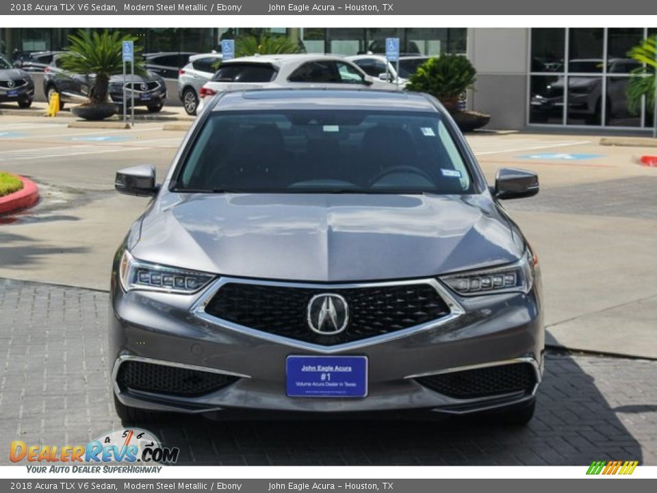 2018 Acura TLX V6 Sedan Modern Steel Metallic / Ebony Photo #3