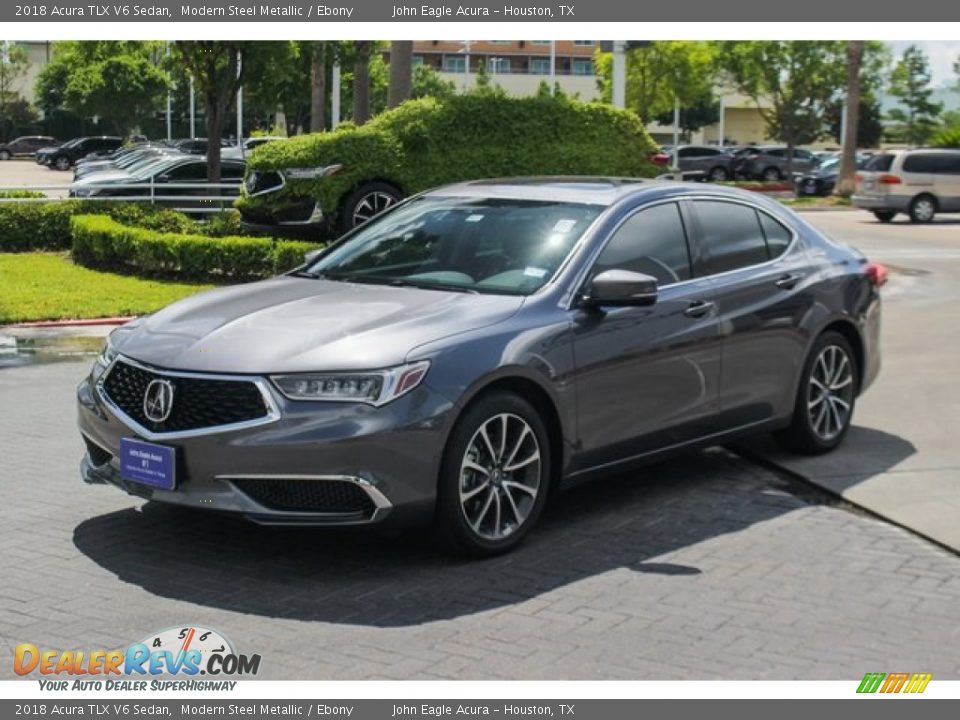 2018 Acura TLX V6 Sedan Modern Steel Metallic / Ebony Photo #4