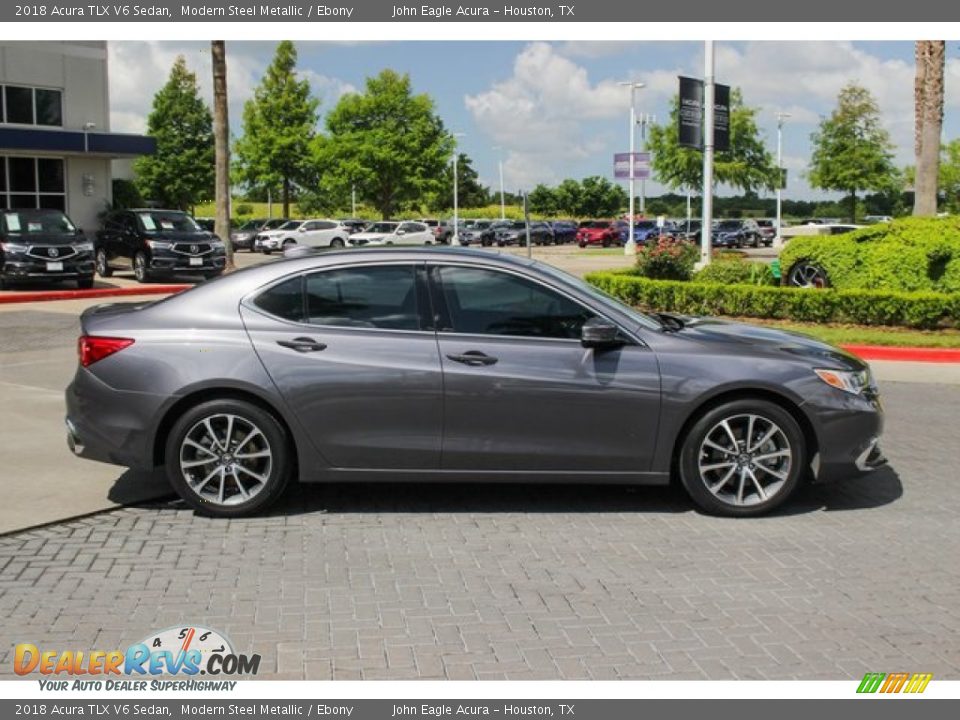 2018 Acura TLX V6 Sedan Modern Steel Metallic / Ebony Photo #9