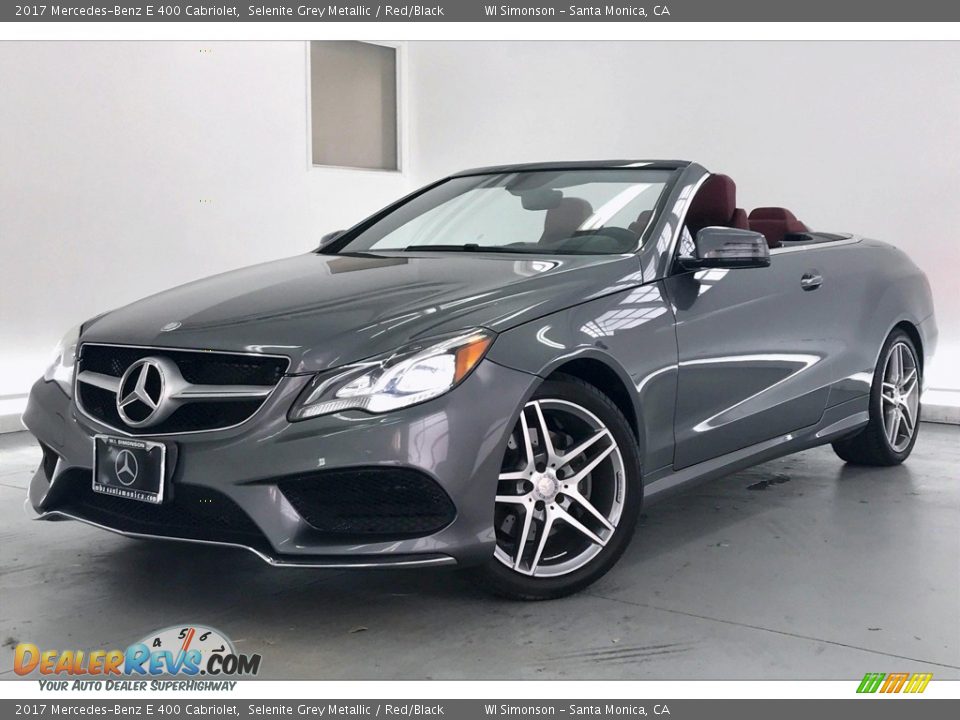 2017 Mercedes-Benz E 400 Cabriolet Selenite Grey Metallic / Red/Black Photo #12