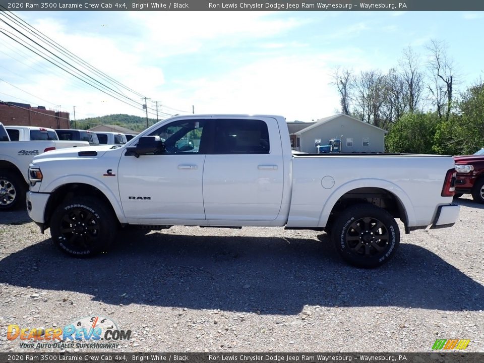 2020 Ram 3500 Laramie Crew Cab 4x4 Bright White / Black Photo #3