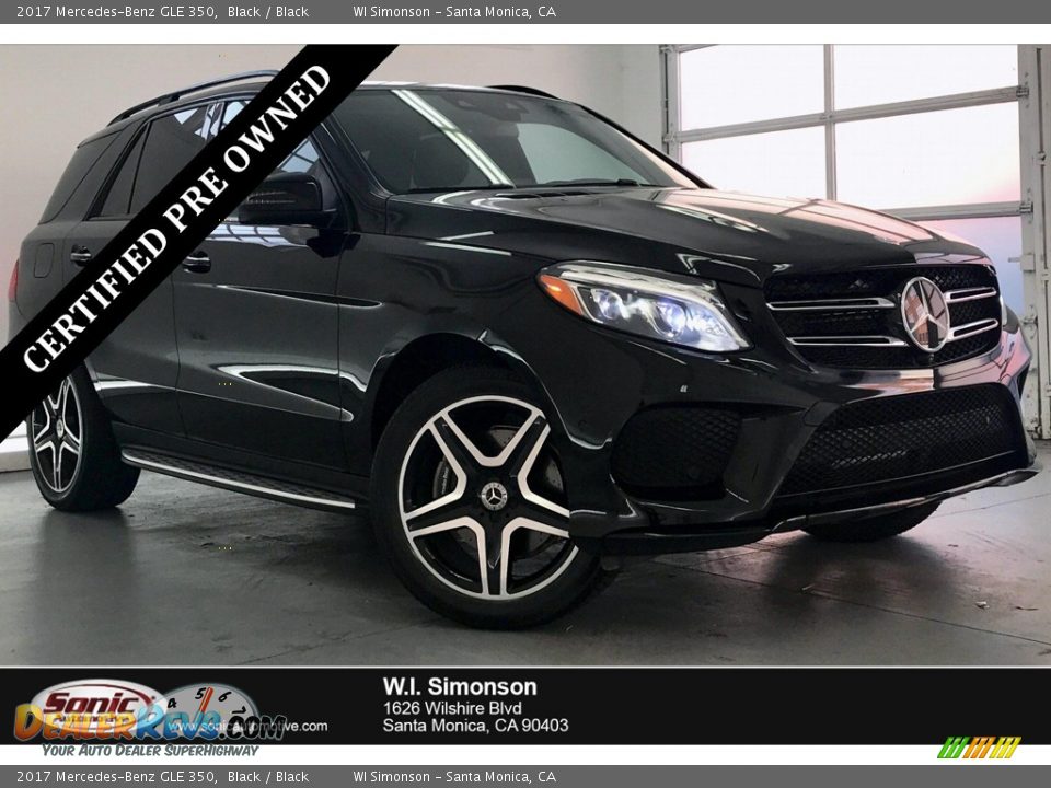 2017 Mercedes-Benz GLE 350 Black / Black Photo #1