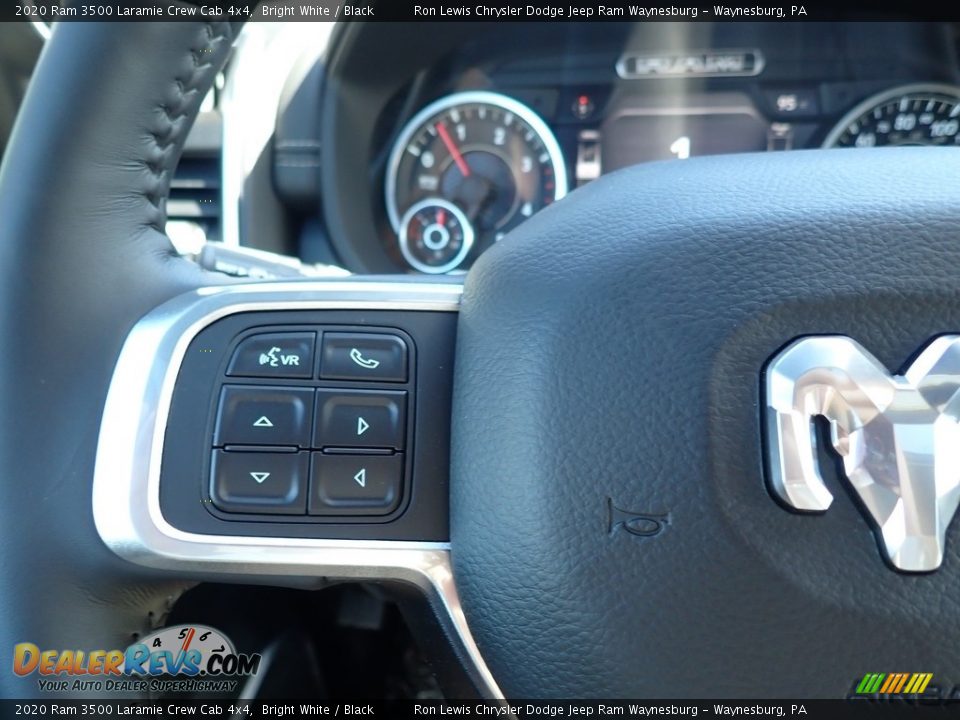 2020 Ram 3500 Laramie Crew Cab 4x4 Bright White / Black Photo #20