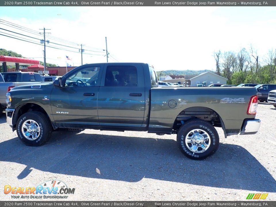 2020 Ram 2500 Tradesman Crew Cab 4x4 Olive Green Pearl / Black/Diesel Gray Photo #3