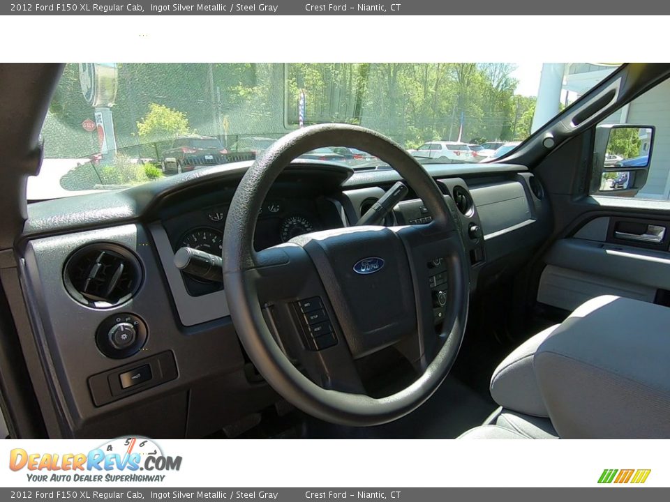 2012 Ford F150 XL Regular Cab Ingot Silver Metallic / Steel Gray Photo #10