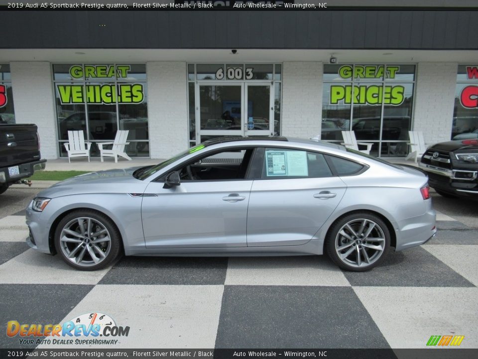 2019 Audi A5 Sportback Prestige quattro Florett Silver Metallic / Black Photo #1