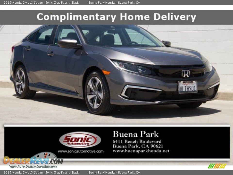 2019 Honda Civic LX Sedan Sonic Gray Pearl / Black Photo #1