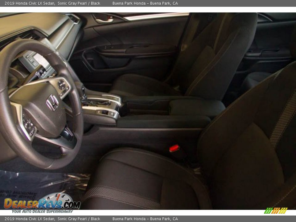 2019 Honda Civic LX Sedan Sonic Gray Pearl / Black Photo #3