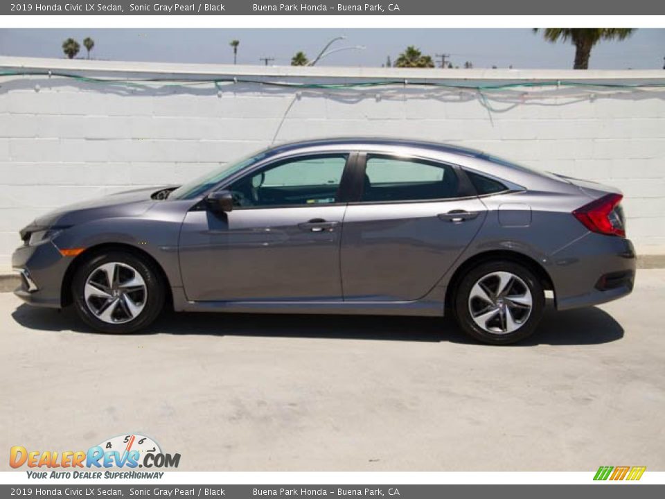 2019 Honda Civic LX Sedan Sonic Gray Pearl / Black Photo #10