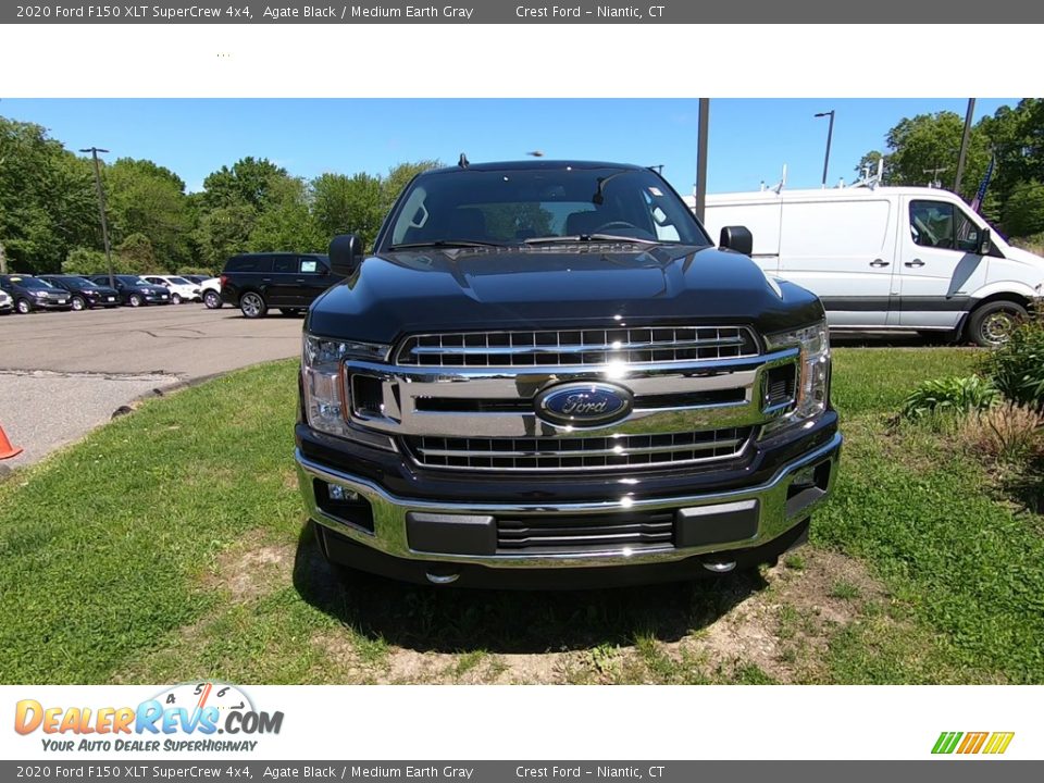 2020 Ford F150 XLT SuperCrew 4x4 Agate Black / Medium Earth Gray Photo #2