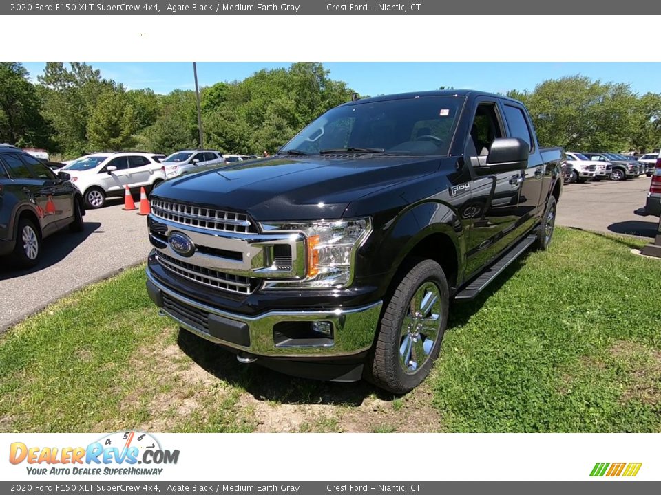 2020 Ford F150 XLT SuperCrew 4x4 Agate Black / Medium Earth Gray Photo #3