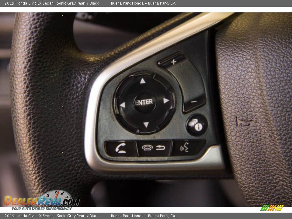 2019 Honda Civic LX Sedan Sonic Gray Pearl / Black Photo #16