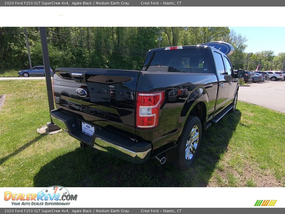 2020 Ford F150 XLT SuperCrew 4x4 Agate Black / Medium Earth Gray Photo #7