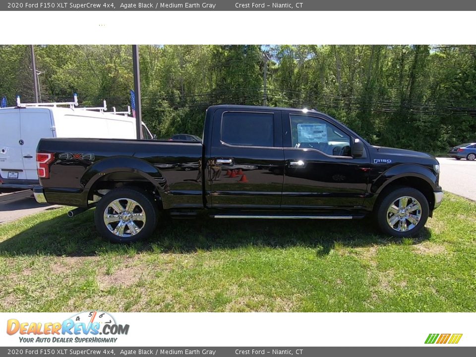 2020 Ford F150 XLT SuperCrew 4x4 Agate Black / Medium Earth Gray Photo #8